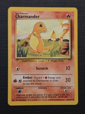 Pokemon Base Set 1999 CHARMANDER Trading Card (46/102)